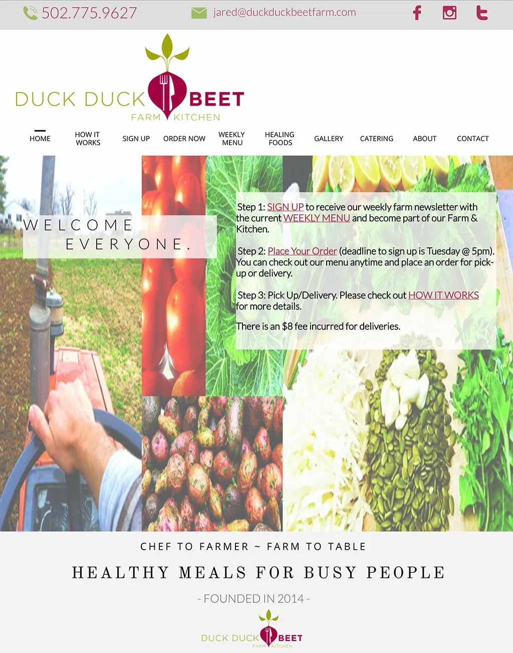 The old website had too many pages, but not enough content.