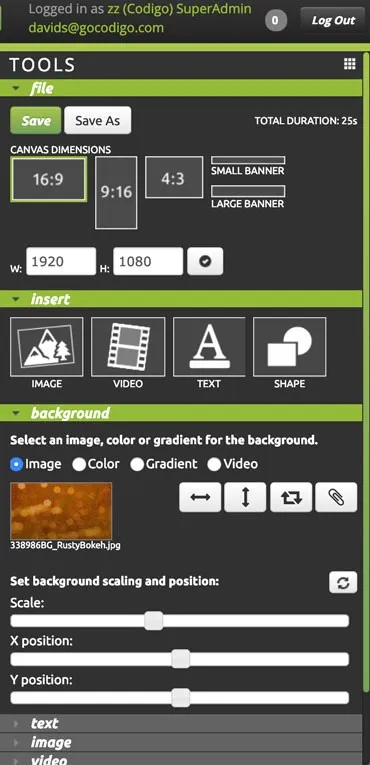 The old sidebar feature a series of dropdowns.