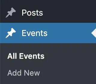 wordpess dashboard sidebar