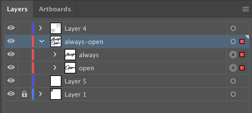 layers in Illustrator